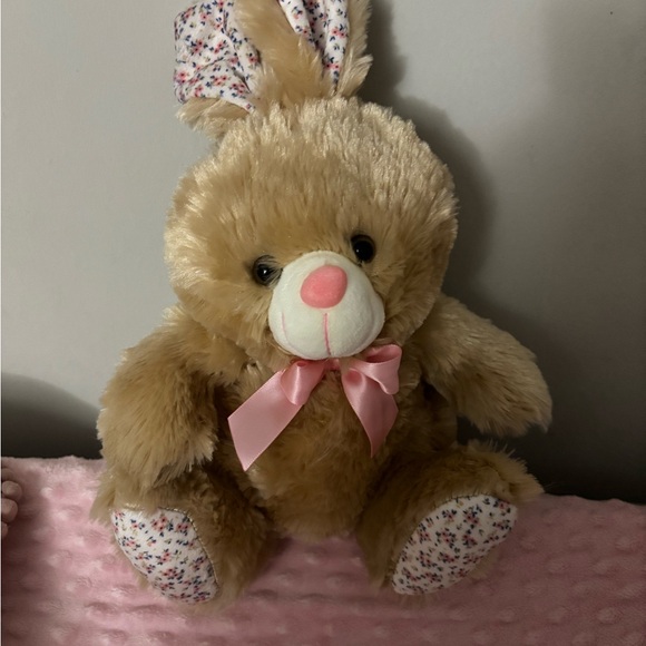 Other - Adorable Plush Bunny with Pink Accents - NWOT